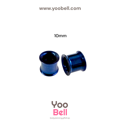 จิวหู ระเบิดหู ปากแตร stainless เลสนํ้าเงินเงิน