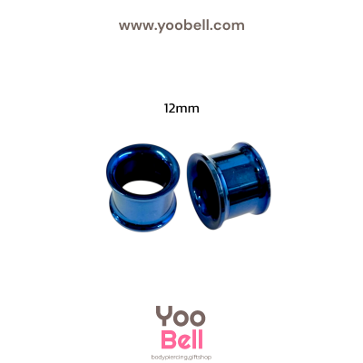 จิวหู ระเบิดหู ปากแตร stainless เลสนํ้าเงินเงิน