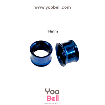 จิวหู ระเบิดหู ปากแตร stainless เลสนํ้าเงินเงิน