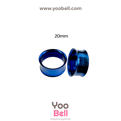 จิวหู ระเบิดหู ปากแตร stainless เลสนํ้าเงินเงิน