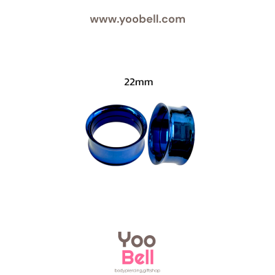 จิวหู ระเบิดหู ปากแตร stainless เลสนํ้าเงินเงิน