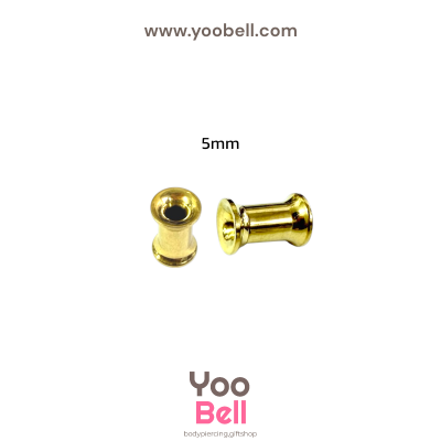 จิวหู ระเบิดหู ปากแตร stainless เลสทอง