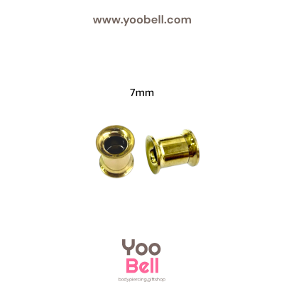 จิวหู ระเบิดหู ปากแตร stainless เลสทอง