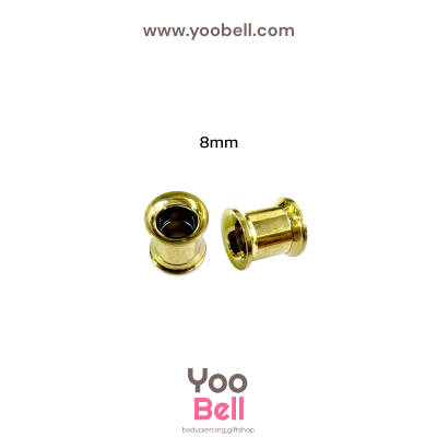 จิวหู ระเบิดหู ปากแตร stainless เลสทอง