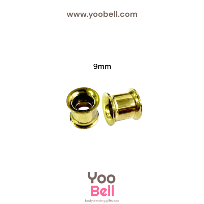 จิวหู ระเบิดหู ปากแตร stainless เลสทอง