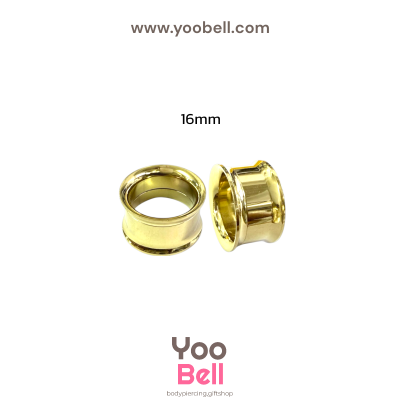 จิวหู ระเบิดหู ปากแตร stainless เลสทอง