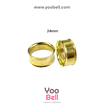 จิวหู ระเบิดหู ปากแตร stainless เลสทอง