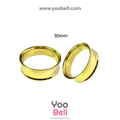 จิวหู ระเบิดหู ปากแตร stainless เลสทอง