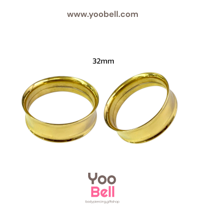 จิวหู ระเบิดหู ปากแตร stainless เลสทอง