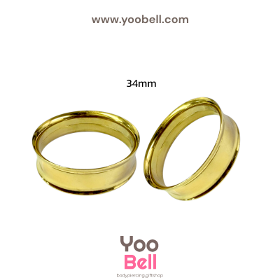 จิวหู ระเบิดหู ปากแตร stainless เลสทอง