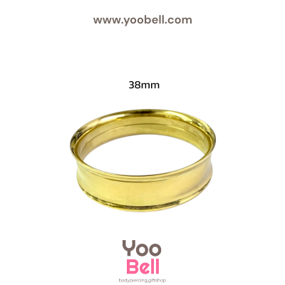 จิวหู ระเบิดหู ปากแตร stainless เลสทอง