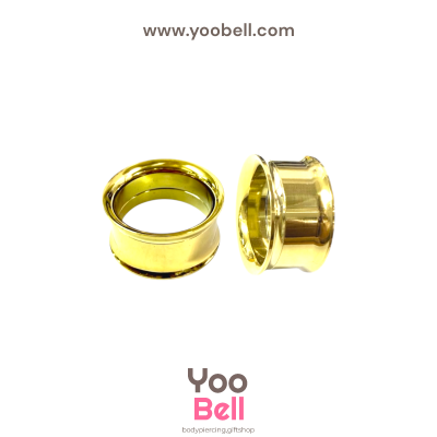 จิวหู ระเบิดหู ปากแตร stainless เลสทอง