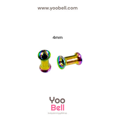 จิวหู ระเบิดหู ปากแตร stainless เลสรุ้ง