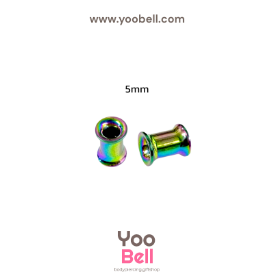 จิวหู ระเบิดหู ปากแตร stainless เลสรุ้ง