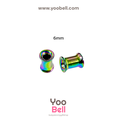 จิวหู ระเบิดหู ปากแตร stainless เลสรุ้ง