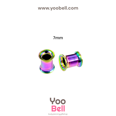 จิวหู ระเบิดหู ปากแตร stainless เลสรุ้ง