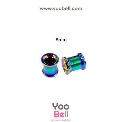 จิวหู ระเบิดหู ปากแตร stainless เลสรุ้ง