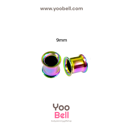 จิวหู ระเบิดหู ปากแตร stainless เลสรุ้ง