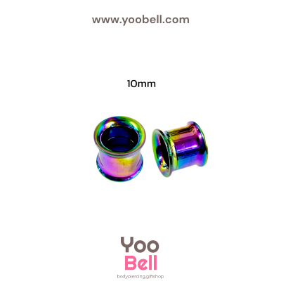 จิวหู ระเบิดหู ปากแตร stainless เลสรุ้ง