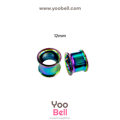 จิวหู ระเบิดหู ปากแตร stainless เลสรุ้ง