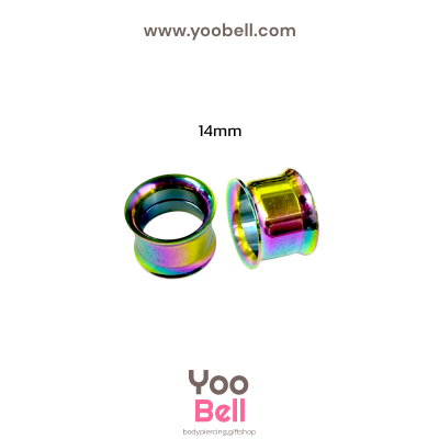 จิวหู ระเบิดหู ปากแตร stainless เลสรุ้ง