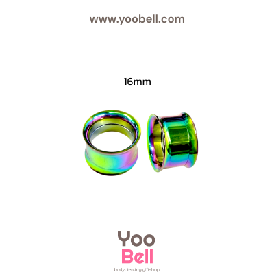 จิวหู ระเบิดหู ปากแตร stainless เลสรุ้ง