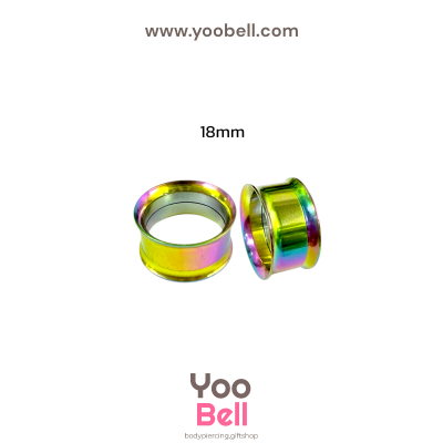 จิวหู ระเบิดหู ปากแตร stainless เลสรุ้ง