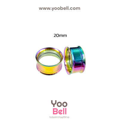 จิวหู ระเบิดหู ปากแตร stainless เลสรุ้ง