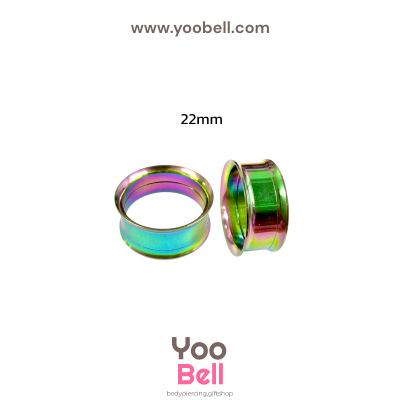 จิวหู ระเบิดหู ปากแตร stainless เลสรุ้ง