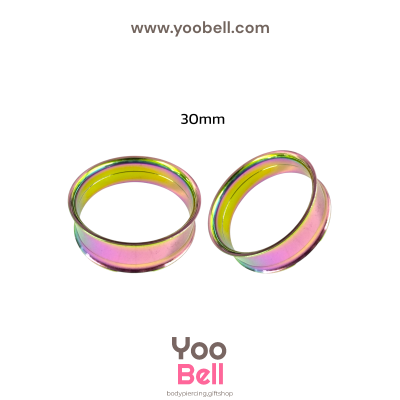 จิวหู ระเบิดหู ปากแตร stainless เลสรุ้ง