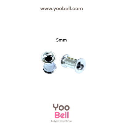 จิวหู ระเบิดหู ปากแตร stainless เลสเงิน