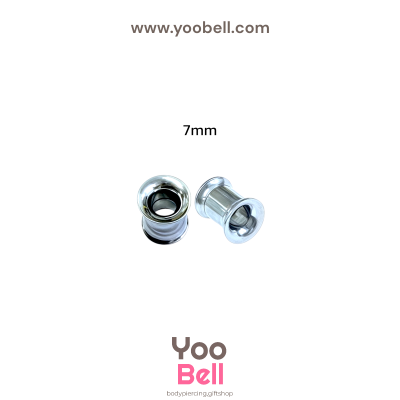 จิวหู ระเบิดหู ปากแตร stainless เลสเงิน