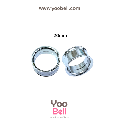 จิวหู ระเบิดหู ปากแตร stainless เลสเงิน