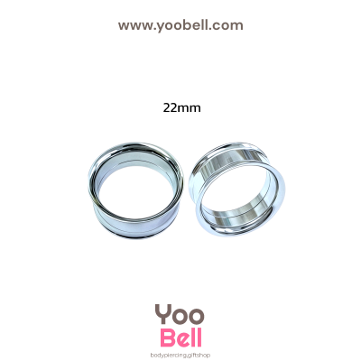 จิวหู ระเบิดหู ปากแตร stainless เลสเงิน