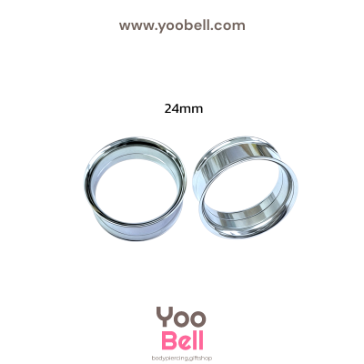 จิวหู ระเบิดหู ปากแตร stainless เลสเงิน