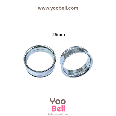 จิวหู ระเบิดหู ปากแตร stainless เลสเงิน