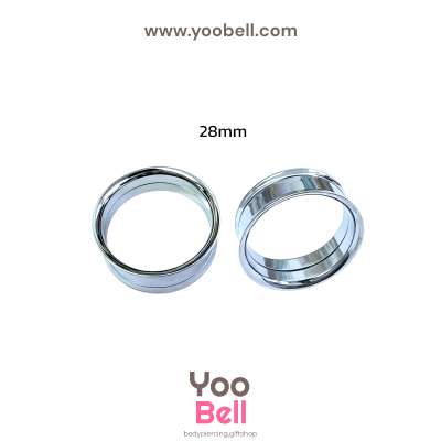 จิวหู ระเบิดหู ปากแตร stainless เลสเงิน