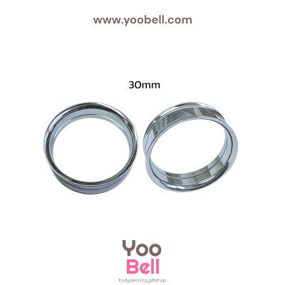 จิวหู ระเบิดหู ปากแตร stainless เลสเงิน