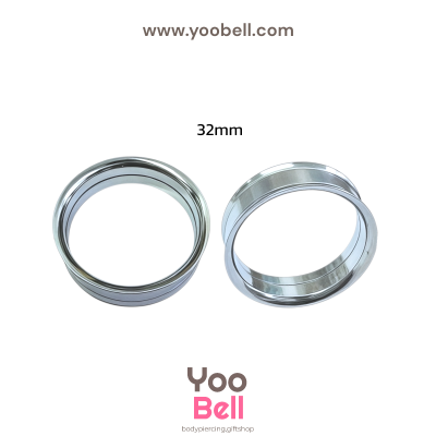 จิวหู ระเบิดหู ปากแตร stainless เลสเงิน