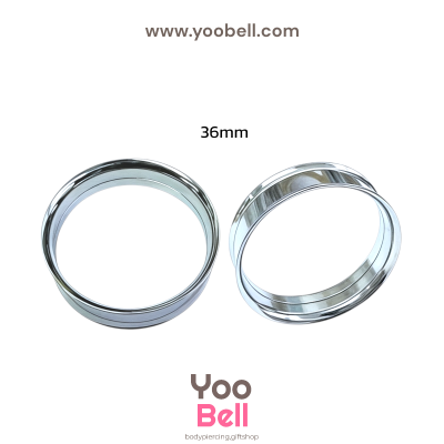 จิวหู ระเบิดหู ปากแตร stainless เลสเงิน