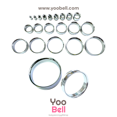 จิวหู ระเบิดหู ปากแตร stainless เลสเงิน