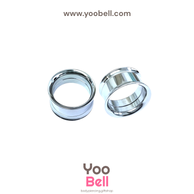 จิวหู ระเบิดหู ปากแตร stainless เลสเงิน