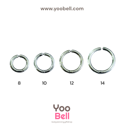 จิวห่วงเรียบ แบบไม่เจาะหู แบบหนีบ stainless