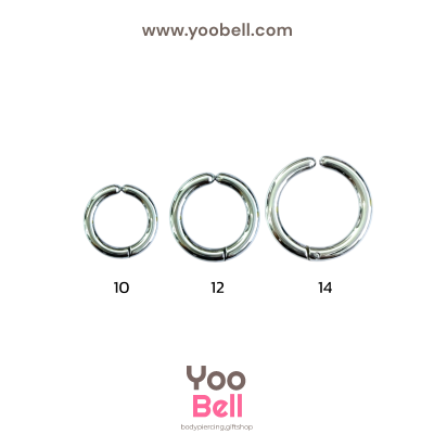 จิวห่วงเรียบ แบบไม่เจาะหู แบบหนีบ stainless