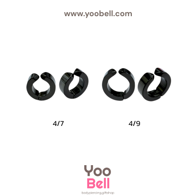 จิวห่วงล็อคเหลี่ยม แบบไม่เจาะหู แบบหนีบ stainless