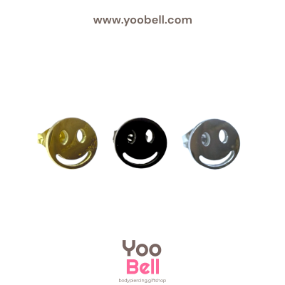 จิวหู Earnails ก้าน Stainless Steel หน้ายิ้ม