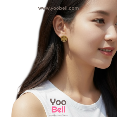 จิวหู Earnails ก้าน Stainless Steel หน้ายิ้ม