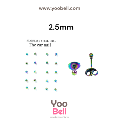 จิวหู Earnails ก้าน Stainless Steel ทรงลูกบอล