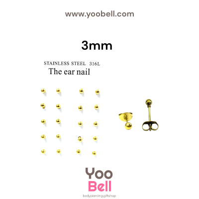 จิวหู Earnails ก้าน Stainless Steel ทรงลูกบอล