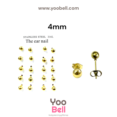 จิวหู Earnails ก้าน Stainless Steel ทรงลูกบอล